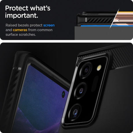 Оригинальный чехол Spigen Rugged Armor для Samsung Galaxy Note 20 Ultra Matte Black
