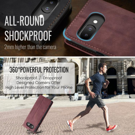 Чехол-книжка CaseMe-013 Multifunctional на Google Pixel 9a - красный