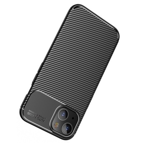 Ударозащитный чехол HMC Carbon Fiber Texture на iPhone 14/13 - коричневый