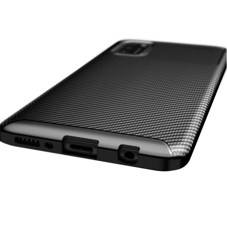 Ударозахисний чохол HMC Carbon Fiber Texture на Samsung Galaxy A32 4G-чорний
