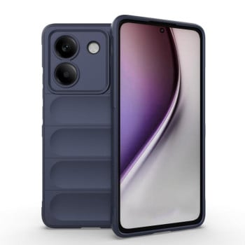 Силиконовый чехол Magic Flannel для Xiaomi Poco M7 Pro 5G - синий