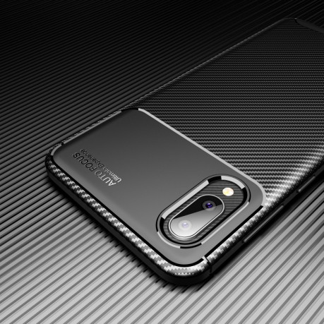 Ударозащитный чехол HMC Carbon Fiber Texture на Samsung Galaxy A02 / M02 - черный