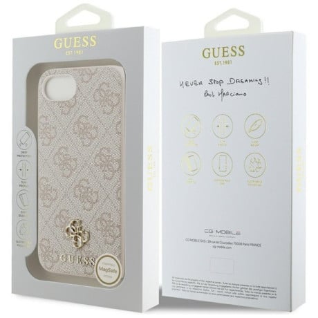 Оригинальный чехол Guess 4G Small 4G and Classic MagSafe iPhone 16e - Pink