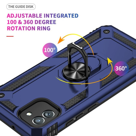 Противоударный чехол HMC 360 Degree Rotating Holder на Samsung Galaxy A03/A04E - синий