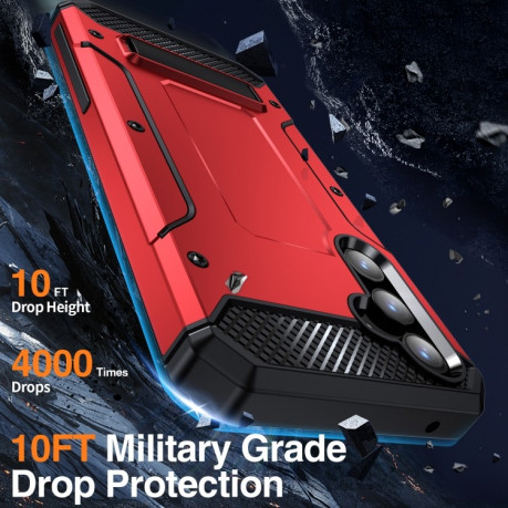 Противоударный чехол Matte Holder для Samsung Galaxy A34 5G - красный