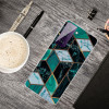 Противоударный чехол Marble Pattern для Samsung Galaxy S21 - Rhombus Dark Green