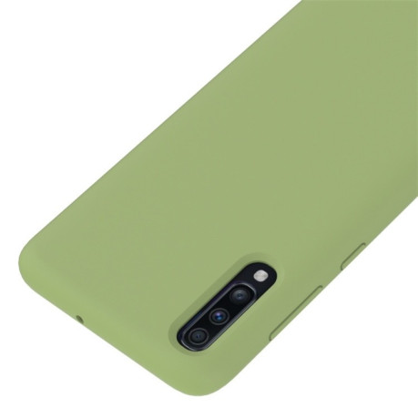 Силиконовый чехол EsCase Liquid Silicone на Samsung  Galaxy A70 -зеленый