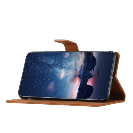 Чехол-книжка Diamond Embossed Skin Feel для Samsung Galaxy S23 5G - коричневый