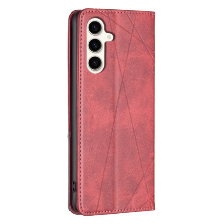 Чохол-книжка Rhombus Texture для Samsung Galaxy S23 FE 5G - червоний
