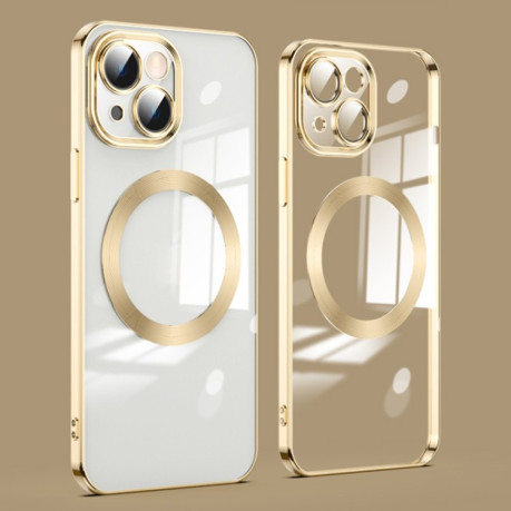 Противоударный чехол Lens MagSafe для  iPhone 14 - золотой