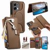 Чехол-книжка CaseNeo MagSafe RFID Anti-theft Zipper Wallet Retro Leather на OPPO A6 Pro 4G / 5G Global — коричневый