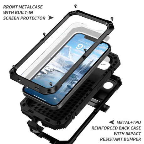Противоударный чехол R-JUST Life Waterproof для  iPhone 16e - черный