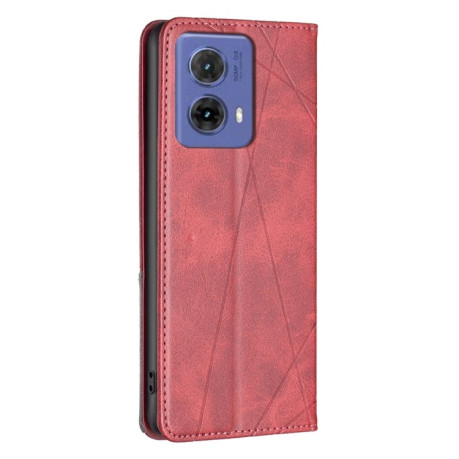 Чехол-книжка Rhombus Texture для Motorola Moto G85 - красный