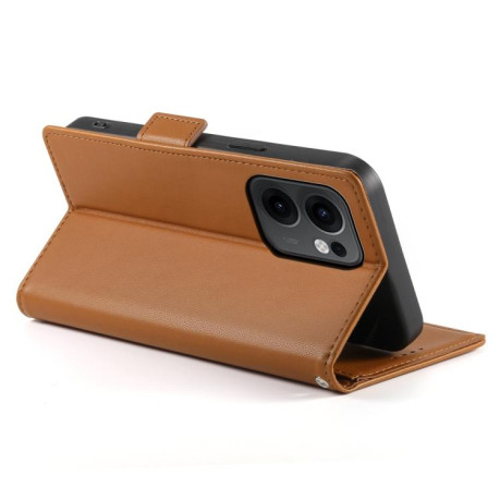 Чохол-книжка Side Buckle Magnetic Frosted Leather для OPPO Reno13 F /Reno13 FS 4G/5G - коричневий