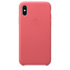 Кожаный Чехол Leather Case Peony Pink для iPhone X/Xs