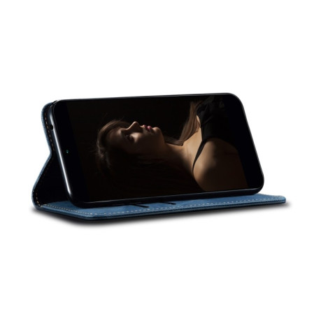 Чехол книжка Denim Texture Casual Style на Samsung Galaxy A34 5G - синий