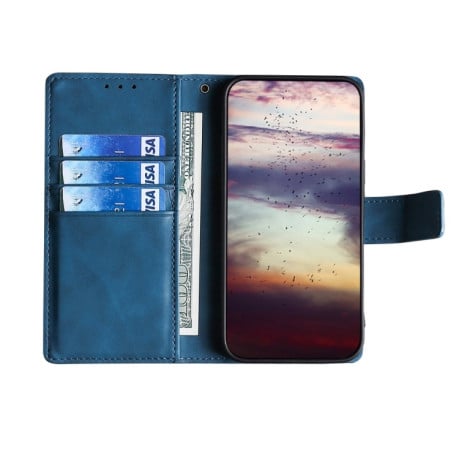 Чехол-книжка Skin Feel Crocodile Texture для Samsung Galaxy S22 5G - синий