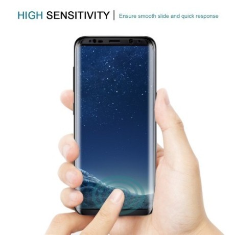 Захисне 3D Скло на весь екран Silk-screen 0.3mm 9H для Samsung Galaxy S8/G9500-чорне