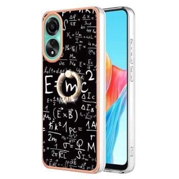 Противоударный чехол Electroplating Dual-side IMD with Ring Holder для OPPO A78 4G - Equation