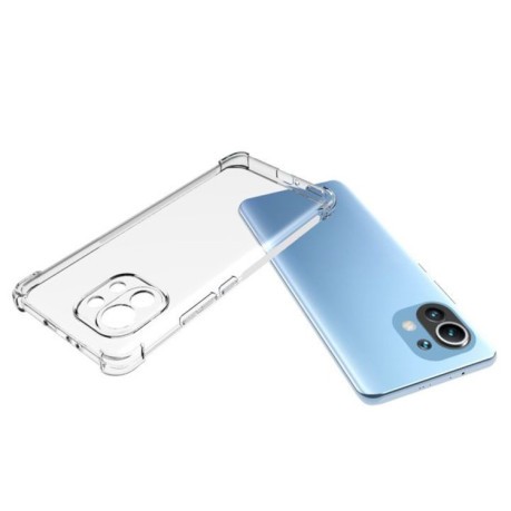 Противоударный чехол Thickening на Xiaomi Mi 11 Lite/Mi 11 Lite NE - прозрачный
