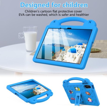 Противоударный чехол EVA Handle Kickstand Children для Xiaomi Redmi Pad 2 11 2025 - голубой