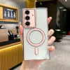 Чохол Imitation Original Magsafe TPU  для Samsung Galaxy S25 5G - рожевий