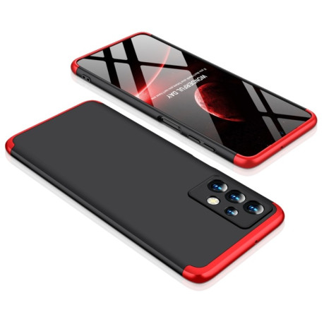 3D чехол GKK Three Stage Splicing Full Coverage на Samsung Galaxy A13 4G - черно-красный