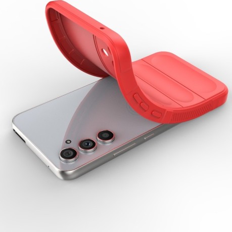 Силиконовый чехол Magic Flannel для Samsung Galaxy A54 5G - красный