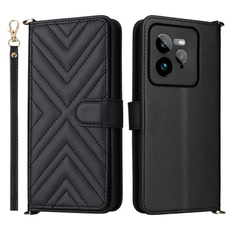 Чехол-книжка Multifunctional 6-Card Slots Leather на Realme GT 7 Pro - чорний