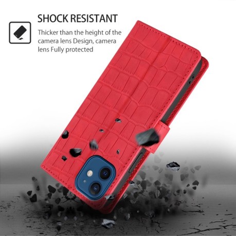 Чехол-книжка Skin Feel Crocodile Texture для Infinix Hot 50i 4G - красный
