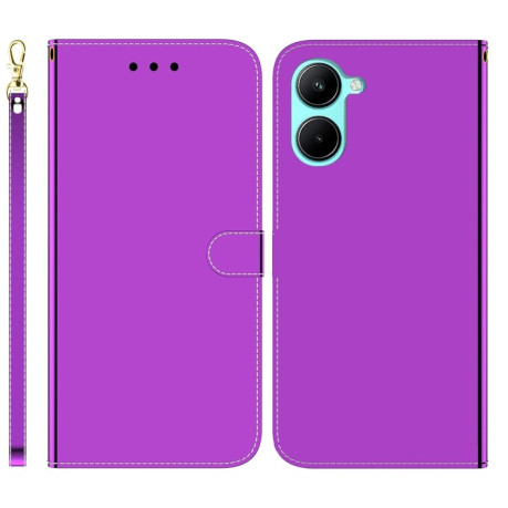 Чехол-книжка Lmitated Mirror для Realme C33 - фиолетовый