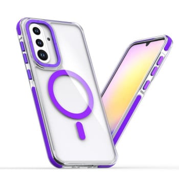 Чохол Dual-color MagSafe TPU Hybrid для Samsung Galaxy A36 5G - фіолетовий