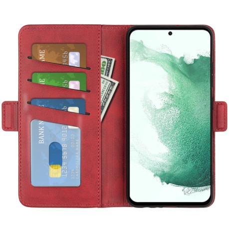 Чехол-книжка Dual-side Magnetic Buckle для Samsung Galaxy S23+Plus 5G - красный