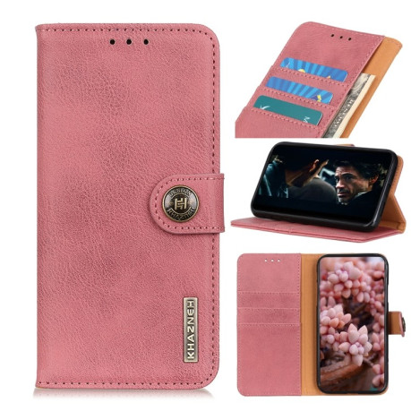 Чехол-книжка KHAZNEH Cowhide Texture на Xiaomi Redmi Note 10 Pro - розовый