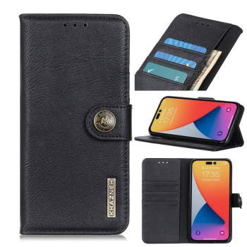 Чохол-книжка KHAZNEH Cowhide Texture на iPhone 14 Pro Max - чорний