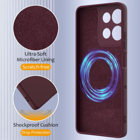 Силіконовий чохол Shockproof Silicone Magsafe для Motorola Moto G75 5G - коричневий