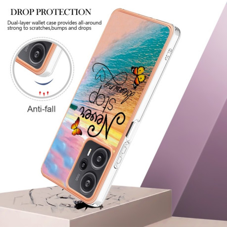 Протиударний чохол Electroplating IMD для Xiaomi Redmi Note 12 Turbo/Poco F5 - Butterfly