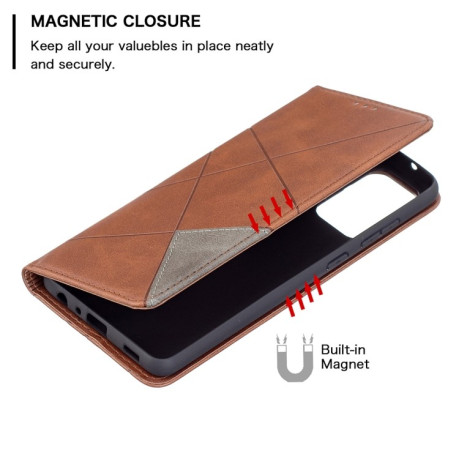 Чохол-книга Rhombus Texture на Samsung Galaxy A72 - коричневий
