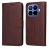 Чохол-книжка зі строчкою та фактурою Calf на Xiaomi 17T Pro 5G — коричневий
