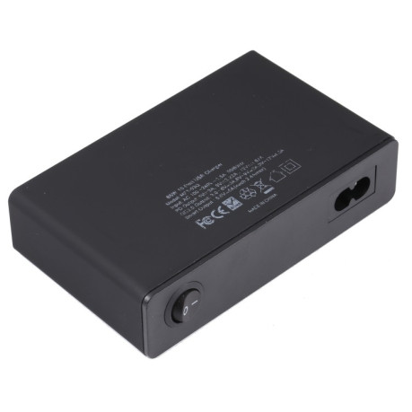 Многофункциональное зарядное устройство MFT-03Q 10 in 1 65W QC3 USB Smart Fast Charger - черное