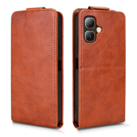Фліп-чохол Magnetic Vertical Flip Leather на Infinix Smart 20 4G — коричневий