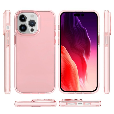 Противоударный чехол Two-color Shockproof для iPhone 15 Pro Max-розовый