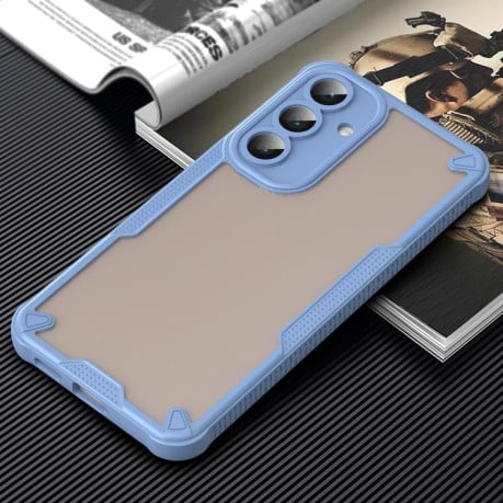 Противоударный чехол Armor Glaze гибрид на Samsung Galaxy S25 FE 5G - синий