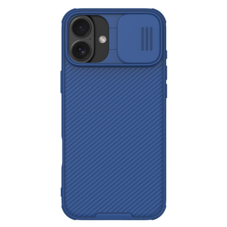 Ударозащитный чехол NILLKIN CamShield Pro на iPhone 16 Plus - синий