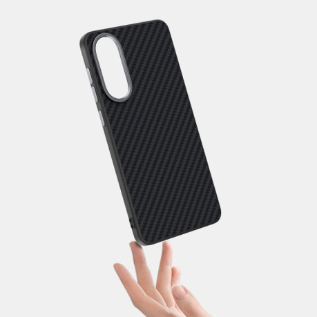 Чохол ABEEL C Carbon Fiber Series 6D Micro Relief MagSafe на Samsung Galaxy S25 Edge 5G - чорно-червоний