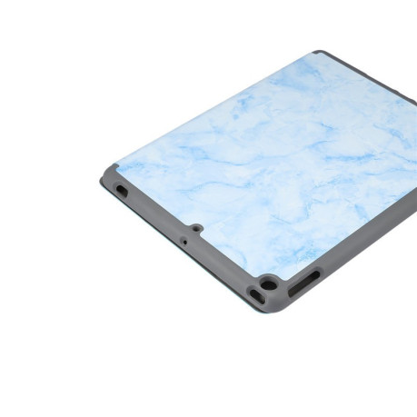 Противоударный чехол EsCase Marble Texture на iPad 9/8/7 10.2 (2019/2020/2021) - голубой