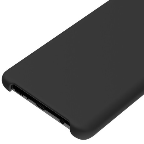 Противоударный чехол  Solid Color Liquid Silicone на Samsung Galaxy S10 Plus-черный