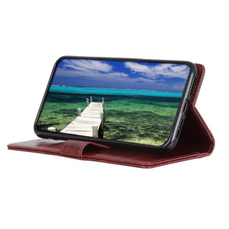 Чохол-книжка Peas Crazy Horse Texture Samsung Galaxy S21 FE - коричневий