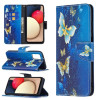 Чохол-гаманець Colored Drawing Pattern для Samsung Galaxy A03s - Gold Butterfly