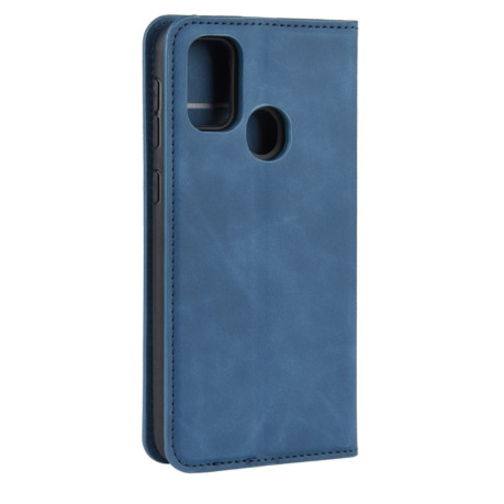 Чехол-книжка Retro-skin Business Magnetic Suction на Samsung Galaxy M21/M30s - темно-синий